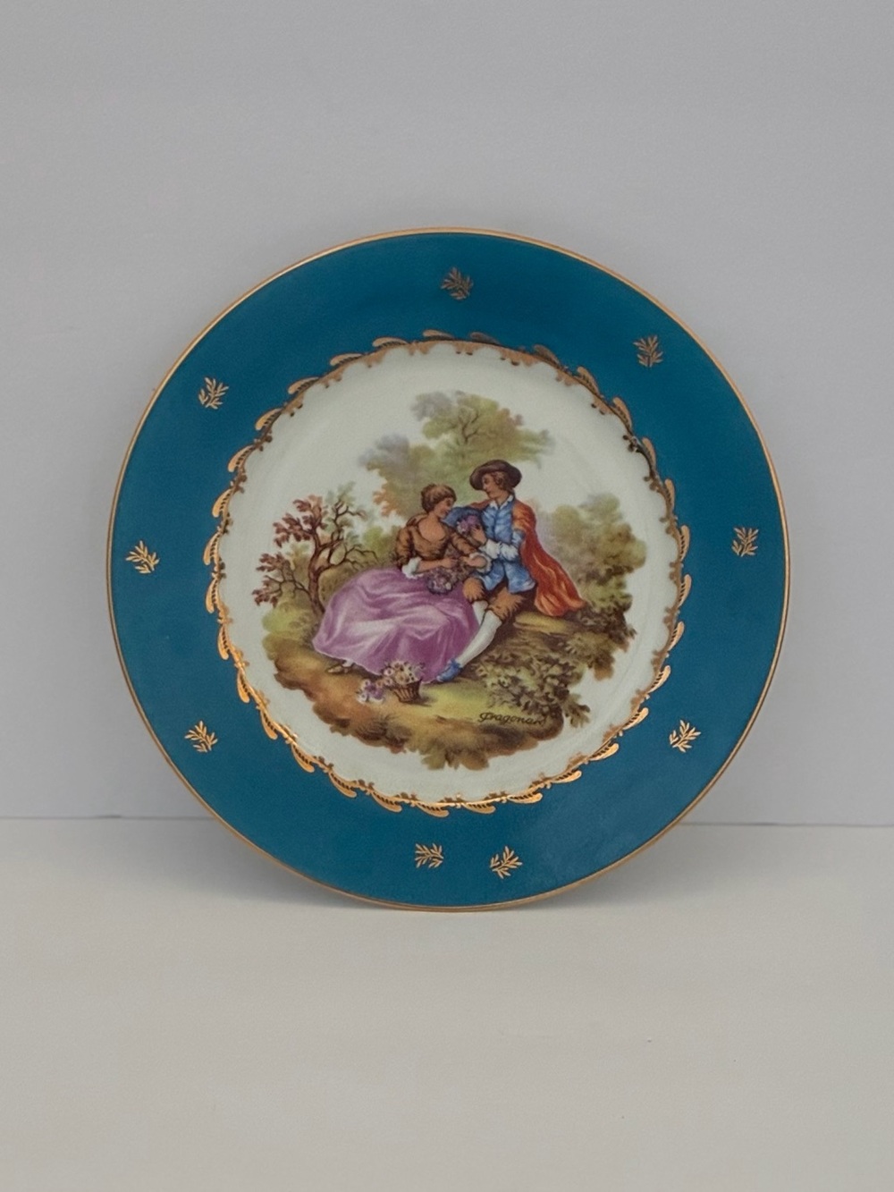 Giraud Limoges Porcelain Collector Plate Gout de Ville Fragonard France 10”